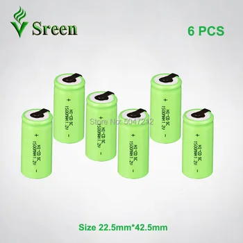 1.2V SC 1500mAh NI-CD Rechargeable Battery Cell with Nickel Sheet DIY to Subc Rechargeable Battery Packs Electronic Accumulator
1.2V SC 1500mAh NI-CD Rechargeable Battery Cell with Nickel Sheet DIY to Subc Rechargeable Battery Packs Electronic Accumulator