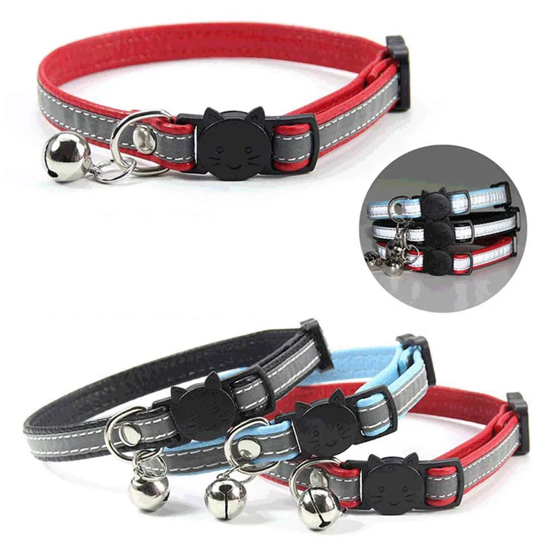 Cute Safety Breakaway Cat Collar 3 Colors Reflective Leather Pet Puppy Small Dog Kitten Cat Collar with Bell Pet Supplies
Cute Safety Breakaway Cat Collar 3 Colors Reflective Leather Pet Puppy Small Dog Kitten Cat Collar with Bell Pet Supplies