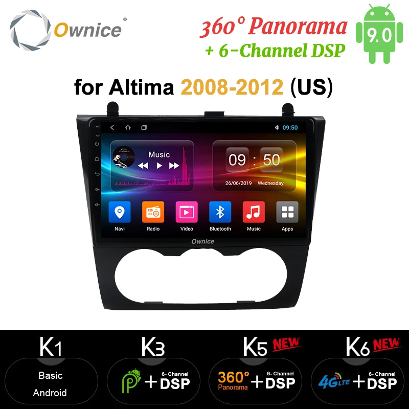 Octa Core Android 9 0 360 Panorama DSP SPDIF Автомобильный DVD Радио GPS навигатор плеер carplay для Nissan altima
