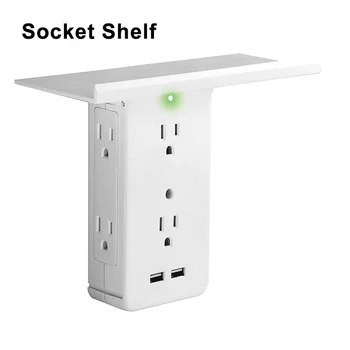 Switch Socket Rack Socket Shelf 6 Electrical Outlet Extenders 2 USB Charging Ports Removable Built-In Shelf for US Plug
Switch Socket Rack Socket Shelf 6 Electrical Outlet Extenders 2 USB Charging Ports Removable Built-In Shelf for US Plug