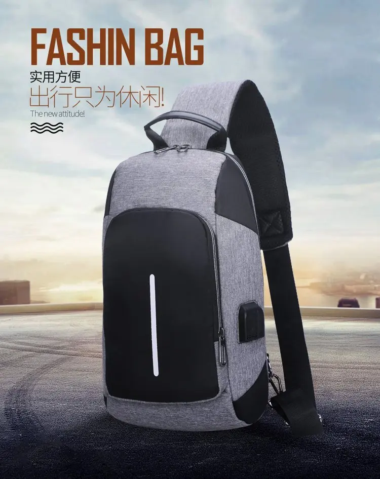 2018 New Style Large-Volume Men Chest Pack Lightweight Casual Sports Chest Bag Korean-style Fashion-Style Crossbody Bag
2018 New Style Large-Volume Men Chest Pack Lightweight Casual Sports Chest Bag Korean-style Fashion-Style Crossbody Bag