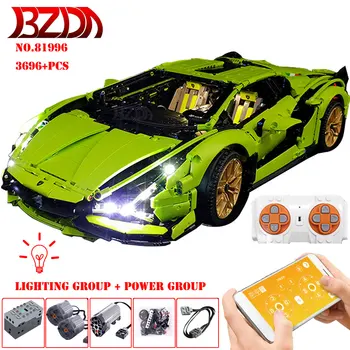 BZDA City Technic Car Building Blocks Lamborghini Smart Electric RC FKP 37 Speed Champion Car Bricks Can Install LED Kids Toys
BZDA City Technic Car Building Blocks Lamborghini Smart Electric RC FKP 37 Speed Champion Car Bricks Can Install LED Kids Toys