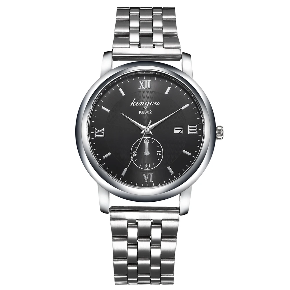 Ultrathin Business Simple Watch Men Wrist Watch Glass Mirror Round Steel Strap Dial