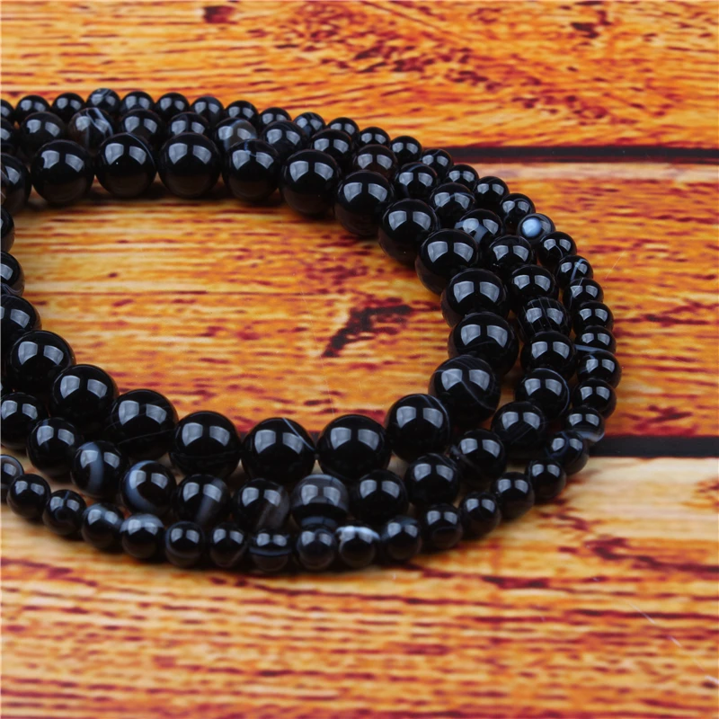Black Striped Agate Natural Stone Bead Round Loose Spaced Beads 15 Inch Strand 4/6/8/10/12mm For Jewelry Making DIY Bracelet
Black Striped Agate Natural Stone Bead Round Loose Spaced Beads 15 Inch Strand 4/6/8/10/12mm For Jewelry Making DIY Bracelet