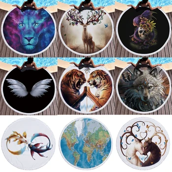 Adult Animal Super Round Beach Towel Microfiber Bath Towel Exercise Yoga Mat Beach Mat 150x150CM
Adult Animal Super Round Beach Towel Microfiber Bath Towel Exercise Yoga Mat Beach Mat 150x150CM