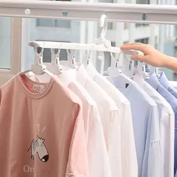 Clothes Hanger Multi-port Support Drying Rack For Home Storage Hangers Thicker PP Material Windproof Non-slip Sun Protection