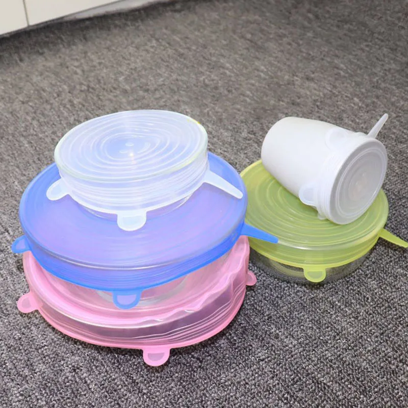 6Pcs/set Food Wraps Lids Durable Food Save Cover Fits All Sizes Containers Reusable Heat Resisting Stretch Silicone Lids
6Pcs/set Food Wraps Lids Durable Food Save Cover Fits All Sizes Containers Reusable Heat Resisting Stretch Silicone Lids