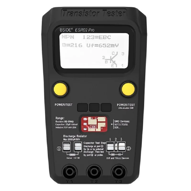 ESR02 Pro Electrolytic Transistor Test Table M328 Resistance Inductance Capacitance ESR Tester-1
ESR02 Pro Electrolytic Transistor Test Table M328 Resistance Inductance Capacitance ESR Tester-1