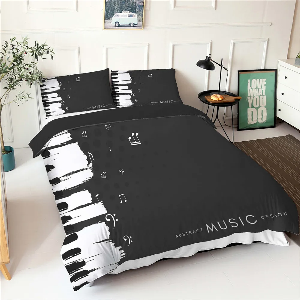Artistic Bedding Set Piano Design Duvet Cover King Queen Size Comforter Bed Linen Fabic Home Textiles Bedroom Decoration
Artistic Bedding Set Piano Design Duvet Cover King Queen Size Comforter Bed Linen Fabic Home Textiles Bedroom Decoration