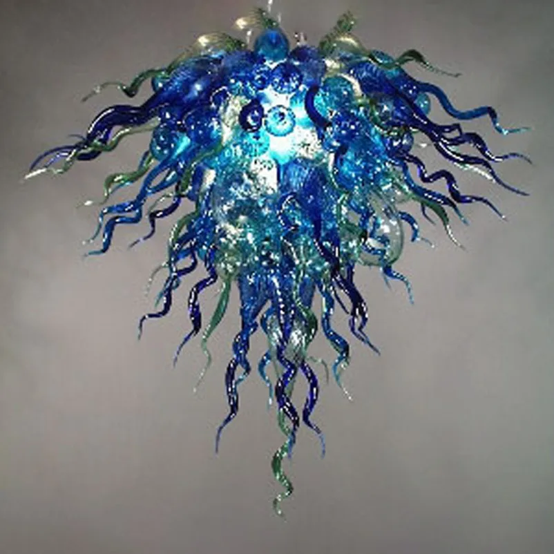 

Italian Pendant Lamps Blue and Green Murano Chandeliers Light China Supplier Hand Blown Glass Chandelier for Art Decor LED Bulbs