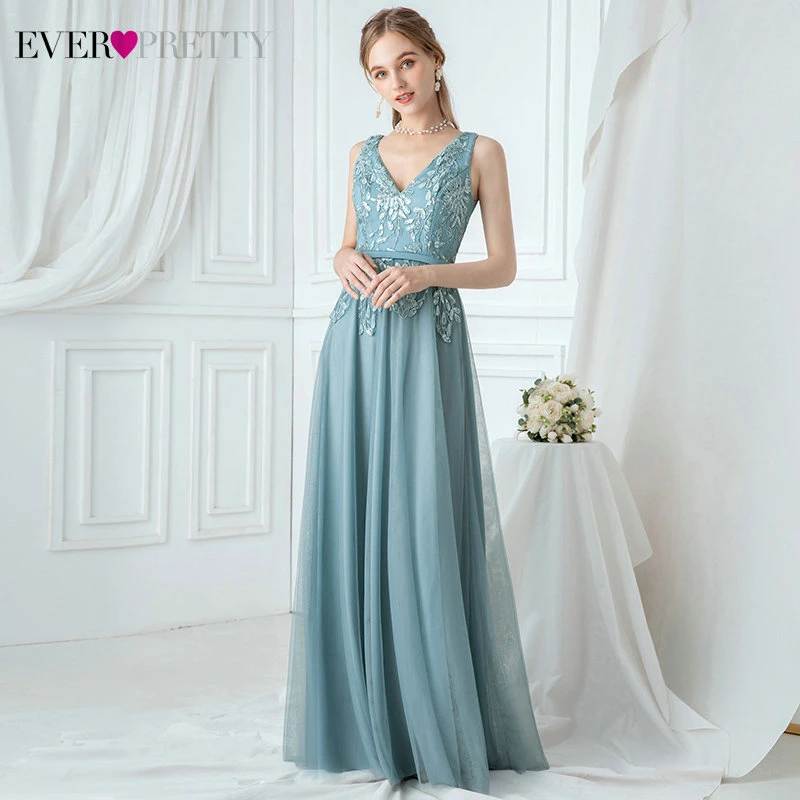 Elegant Blue Prom Dresses Long Ever Pretty A-Line Deep V-Neck Appliques Sleeveless Sequined Tulle Spakle Party Gowns Gala Jurken
Elegant Blue Prom Dresses Long Ever Pretty A-Line Deep V-Neck Appliques Sleeveless Sequined Tulle Spakle Party Gowns Gala Jurken