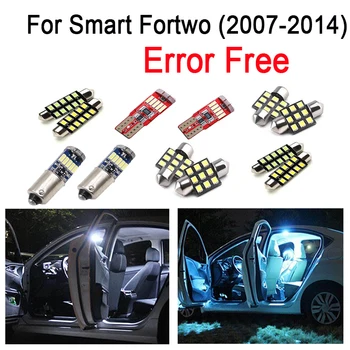 

7pcs LED License plate bulb + Interior dome map reading Light Kit Package for Smart Fortwo (2007-2014)