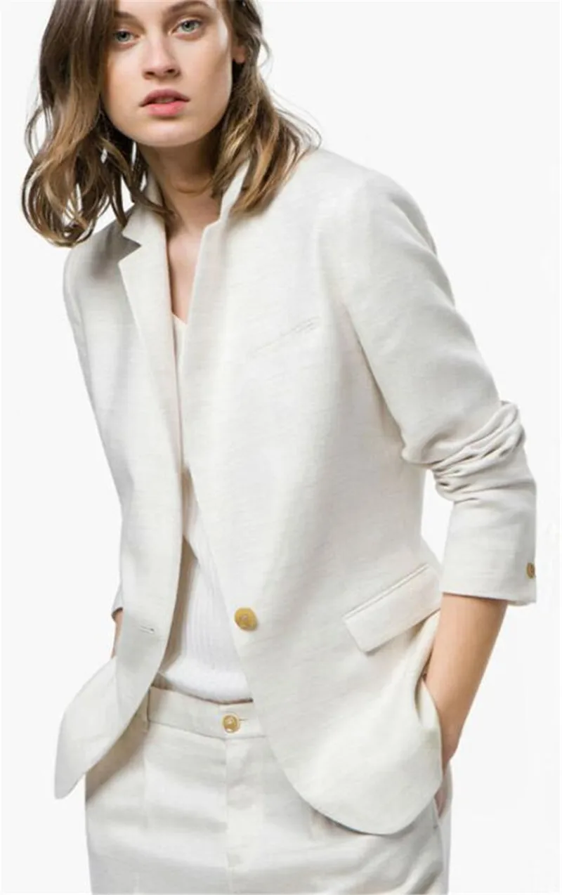 White Women's Suit Set 2020 Spring and Autumn Notch Lapel Slim Professional 2 Piece Set Suit Women's Pantsuit Customi Made
White Women's Suit Set 2020 Spring and Autumn Notch Lapel Slim Professional 2 Piece Set Suit Women's Pantsuit Customi Made