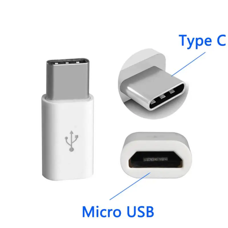 Фото Мини Портативный USB 3 1 Micro To USB-C Type-C адаптер для передачи данных конвертер Xiaomi Huawei