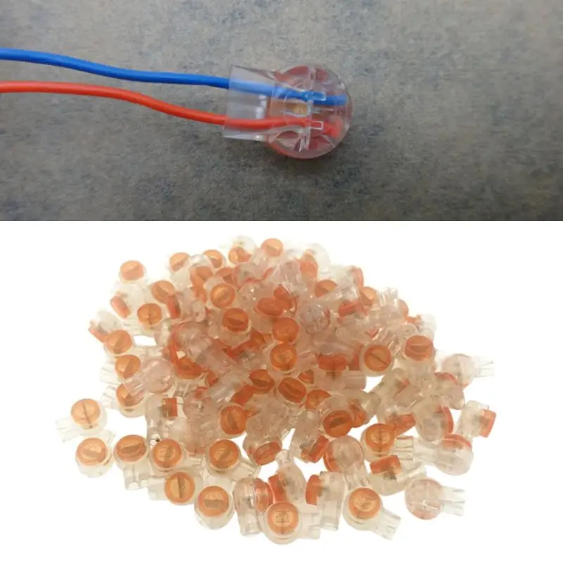 200pcs Wire Line UY2 K1 Terminal Block Connectors Scotchlok 0.4-0.7mm Butt For Telephone Network Cable No Grease
200pcs Wire Line UY2 K1 Terminal Block Connectors Scotchlok 0.4-0.7mm Butt For Telephone Network Cable No Grease