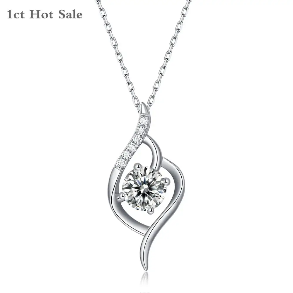 Moissanite D цветное ожерелье VVS11ct настоящий натуральный алмаз тест прошел хорошее