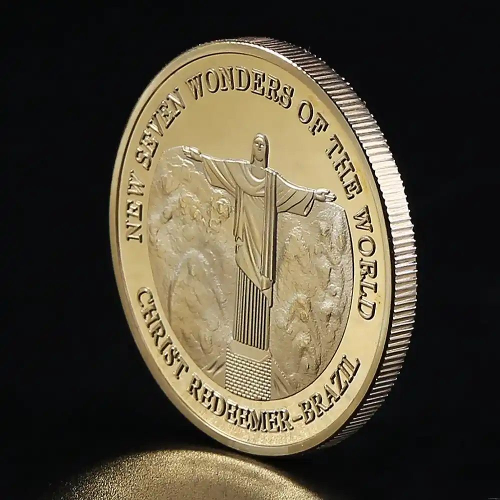 gold coin god jesus world new seven wonders souvenir coins gifts