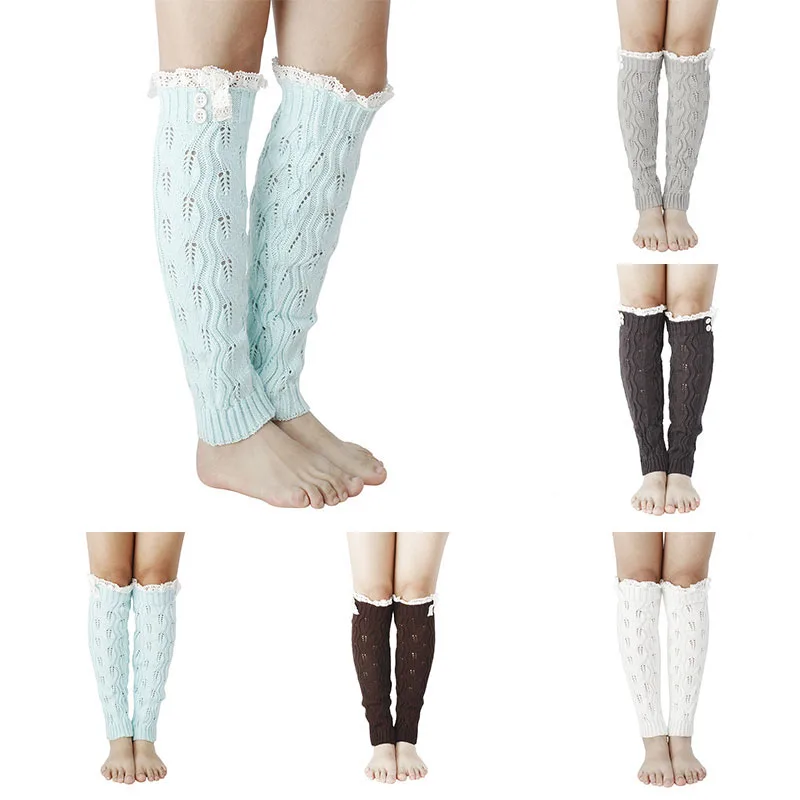 Ladies Thick Woolen Button Lace Leaf Socks Women Stocking Solid Color Knee High Fashion Knitted Winter Warm Foot Socks
Ladies Thick Woolen Button Lace Leaf Socks Women Stocking Solid Color Knee High Fashion Knitted Winter Warm Foot Socks