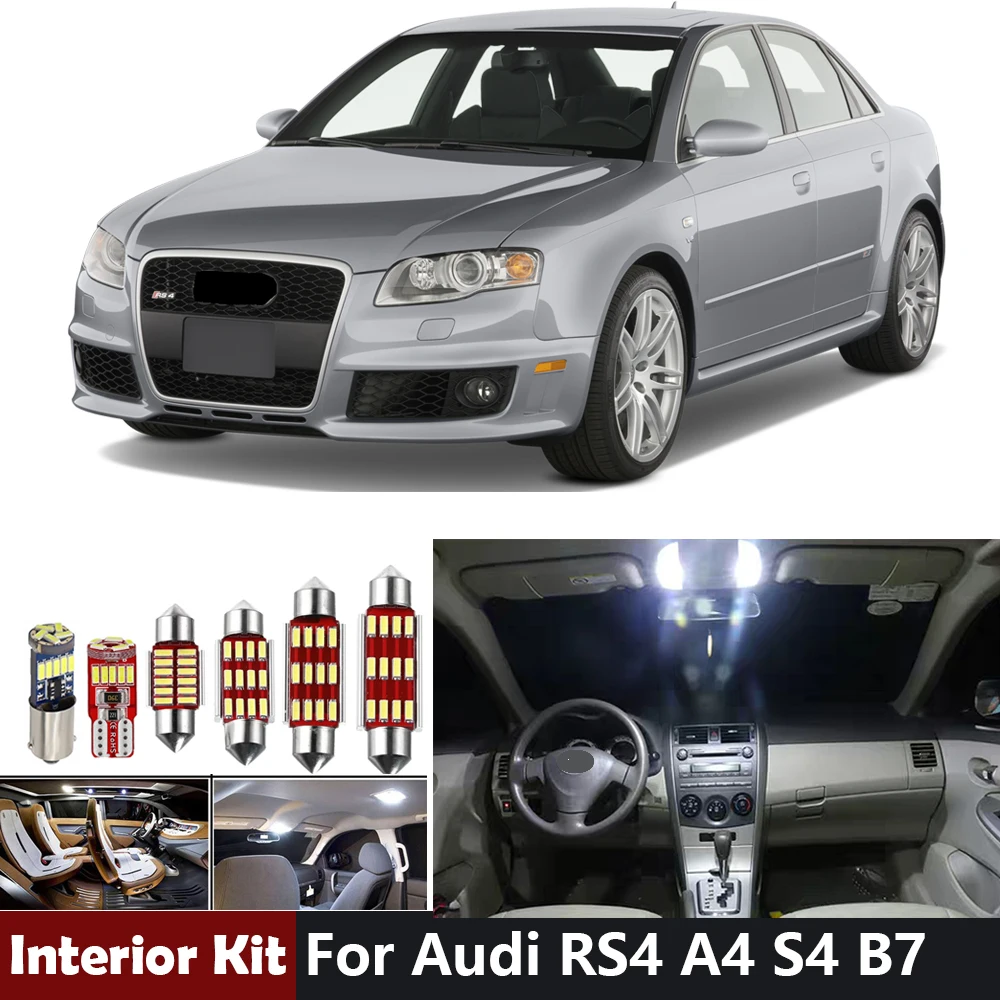 20pcs White Canbus Car LED Bulbs Interior Lighting Kit For Audi RS4 A4 S4 B7 Sedan Dome Trunk Vanity Mirrors Light
20pcs White Canbus Car LED Bulbs Interior Lighting Kit For Audi RS4 A4 S4 B7 Sedan Dome Trunk Vanity Mirrors Light
