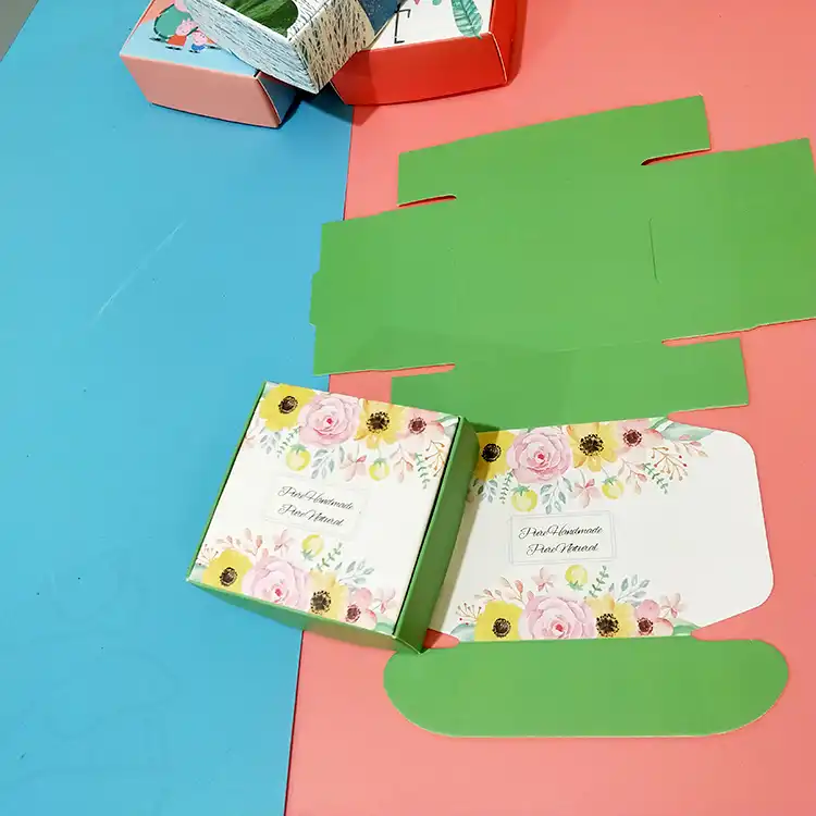50pcs colorful flower gift paper box handmade soap wedding favor