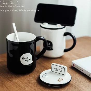 Ceramics Coffee Mug Couple Creative Breakfast Spoon Insulated Coffee Mug Cute Funny Cartoon Porcelain Copos Cups and Mugs XX60CM
Ceramics Coffee Mug Couple Creative Breakfast Spoon Insulated Coffee Mug Cute Funny Cartoon Porcelain Copos Cups and Mugs XX60CM