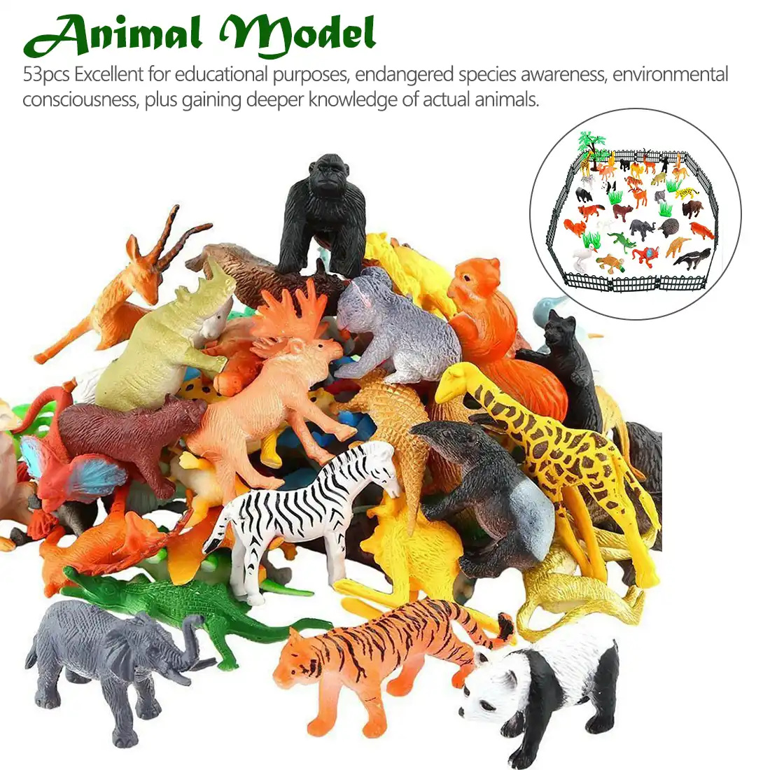 jungle animal model home decoration baby educational toy kids