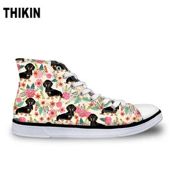 ThiKin Cute Dachshund With Floral Print Canvas Shoes Lace Up High Top Women Fashion Animals Pattern Ladies Vulcanize Shoes 
ThiKin Cute Dachshund With Floral Print Canvas Shoes Lace Up High Top Women Fashion Animals Pattern Ladies Vulcanize Shoes