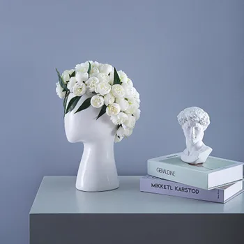 NORDIC STYLE CREATIVE HUMAN HEAD MODEL CERAMIC VASE ROUND HOLE FLOWER ARRANGEMENT HOME LIVING ROOM DECORATION FLOWER VASE A440
NORDIC STYLE CREATIVE HUMAN HEAD MODEL CERAMIC VASE ROUND HOLE FLOWER ARRANGEMENT HOME LIVING ROOM DECORATION FLOWER VASE A440