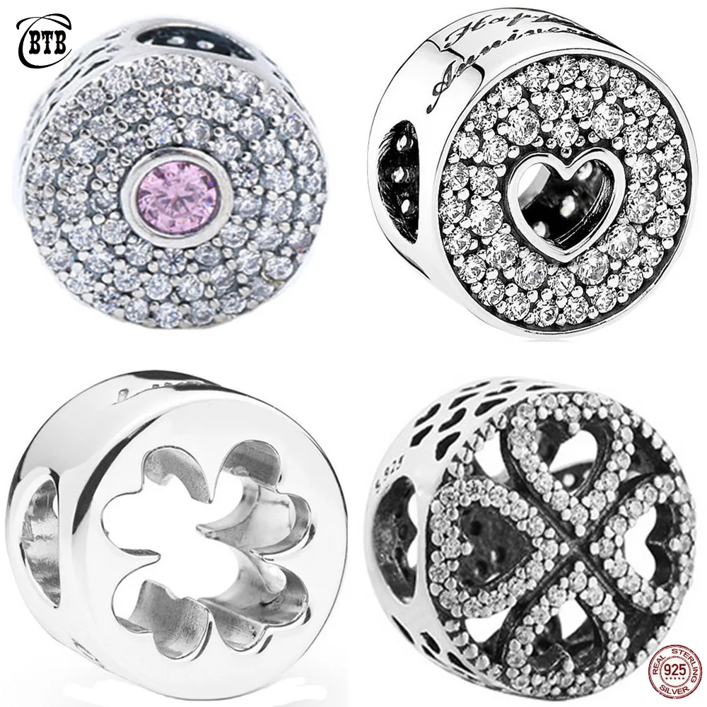 Fashion Original 925 Silver Crystal Four-leaf Clover Hearts DIY Beads Fit Charms Bracelets & Bangles for Women Jewelry Making
Fashion Original 925 Silver Crystal Four-leaf Clover Hearts DIY Beads Fit Charms Bracelets & Bangles for Women Jewelry Making