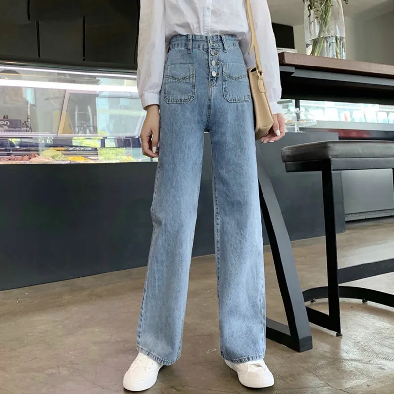New 2020 Washing high-waisted jeans women's straight loose spring light-colored drape mopping wide-leg pants FOR 2020 Women
New 2020 Washing high-waisted jeans women's straight loose spring light-colored drape mopping wide-leg pants FOR 2020 Women