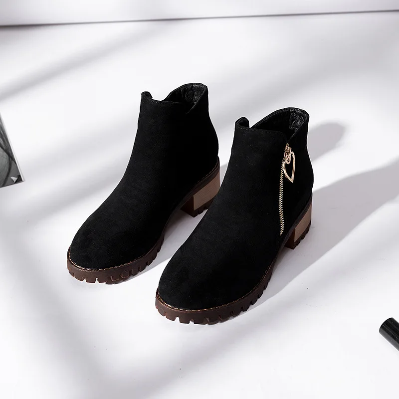 Martin Boots Women's Autumn And Winter 2019 Korean-style New Style Thick Bottomed Chunky-Heel Short Boots round-Toe Ankle Boots
Martin Boots Women's Autumn And Winter 2019 Korean-style New Style Thick Bottomed Chunky-Heel Short Boots round-Toe Ankle Boots