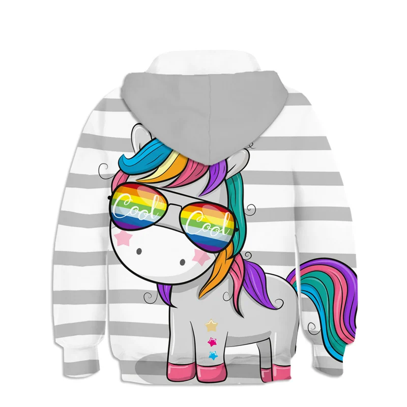 Unicorn 3D Printed Cartoon Hoodie Pullover Unicorn 3D Printed Cartoon Hoodie Pullover
