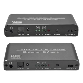 HDMI 4k @60Hz Matrix 2x2 HDMI Matrix Switcher HDCP 2.2 HDMI Switcher 2.0 HDMI Switch Splitter with audio HDR
HDMI 4k @60Hz Matrix 2x2 HDMI Matrix Switcher HDCP 2.2 HDMI Switcher 2.0 HDMI Switch Splitter with audio HDR