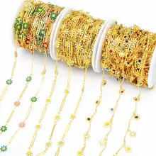 OCESRIO 10M Copper Trendy Daisy Handmade Clip Chain for Jewelry Making Gold Plated Enamel Accessories for Jewelry cana011
OCESRIO 10M Copper Trendy Daisy Handmade Clip Chain for Jewelry Making Gold Plated Enamel Accessories for Jewelry cana011