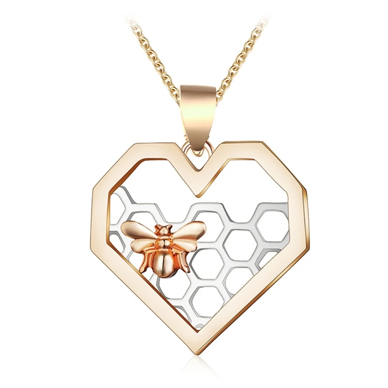Lovely Bee on Beehive Honeycomb Filigre Heart Pendant Necklace Natural Jewelry 634D
Lovely Bee on Beehive Honeycomb Filigre Heart Pendant Necklace Natural Jewelry 634D