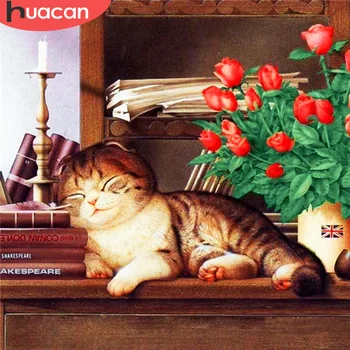 HUACAN 5D DIY Diamond Painting Cat Full Square Round Drill New Arrival Diamond Embroidery Animal Mosaic Flower Decor For Home 
HUACAN 5D DIY Diamond Painting Cat Full Square Round Drill New Arrival Diamond Embroidery Animal Mosaic Flower Decor For Home
