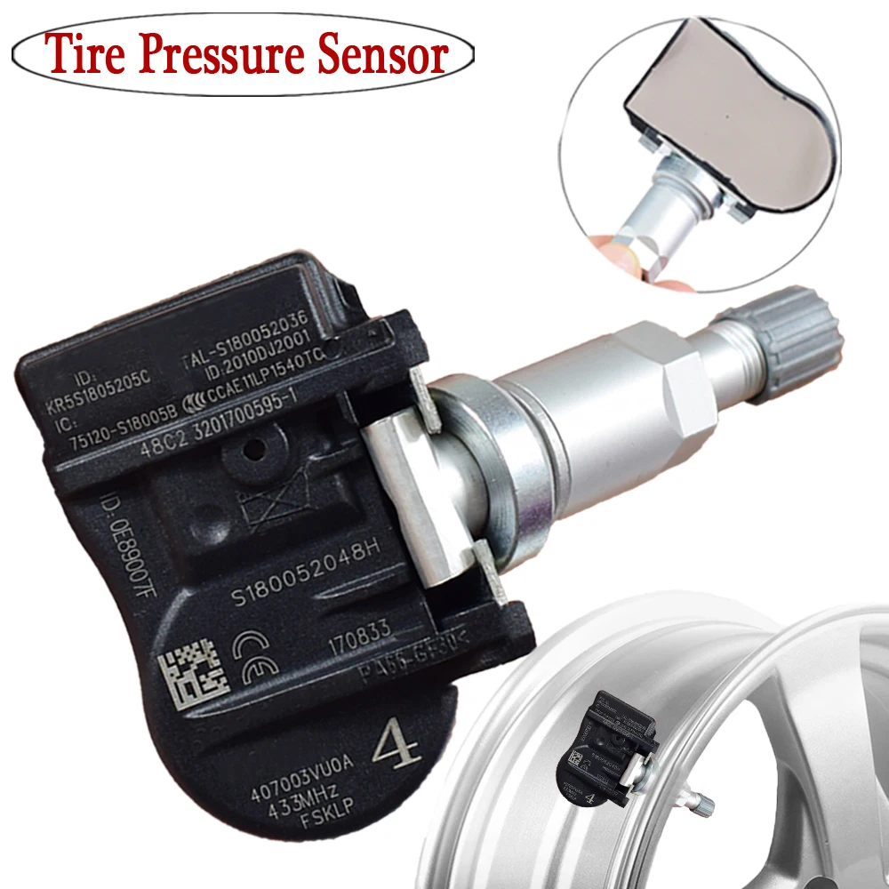 1Pcs Tire Pressure Monitoring System (TPMS) Sensor 40700-3VU0A 433Mhz For Nissan X-Trail Renault Grand Espace Vauxhall
1Pcs Tire Pressure Monitoring System (TPMS) Sensor 40700-3VU0A 433Mhz For Nissan X-Trail Renault Grand Espace Vauxhall