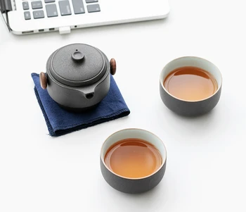 Left Tea Right Organ Black-pottery Travel Tea Set A Pot Of Two Cup Portable Package Suit Ceramics Defence Burn Fast Off The Cup
Left Tea Right Organ Black-pottery Travel Tea Set A Pot Of Two Cup Portable Package Suit Ceramics Defence Burn Fast Off The Cup
