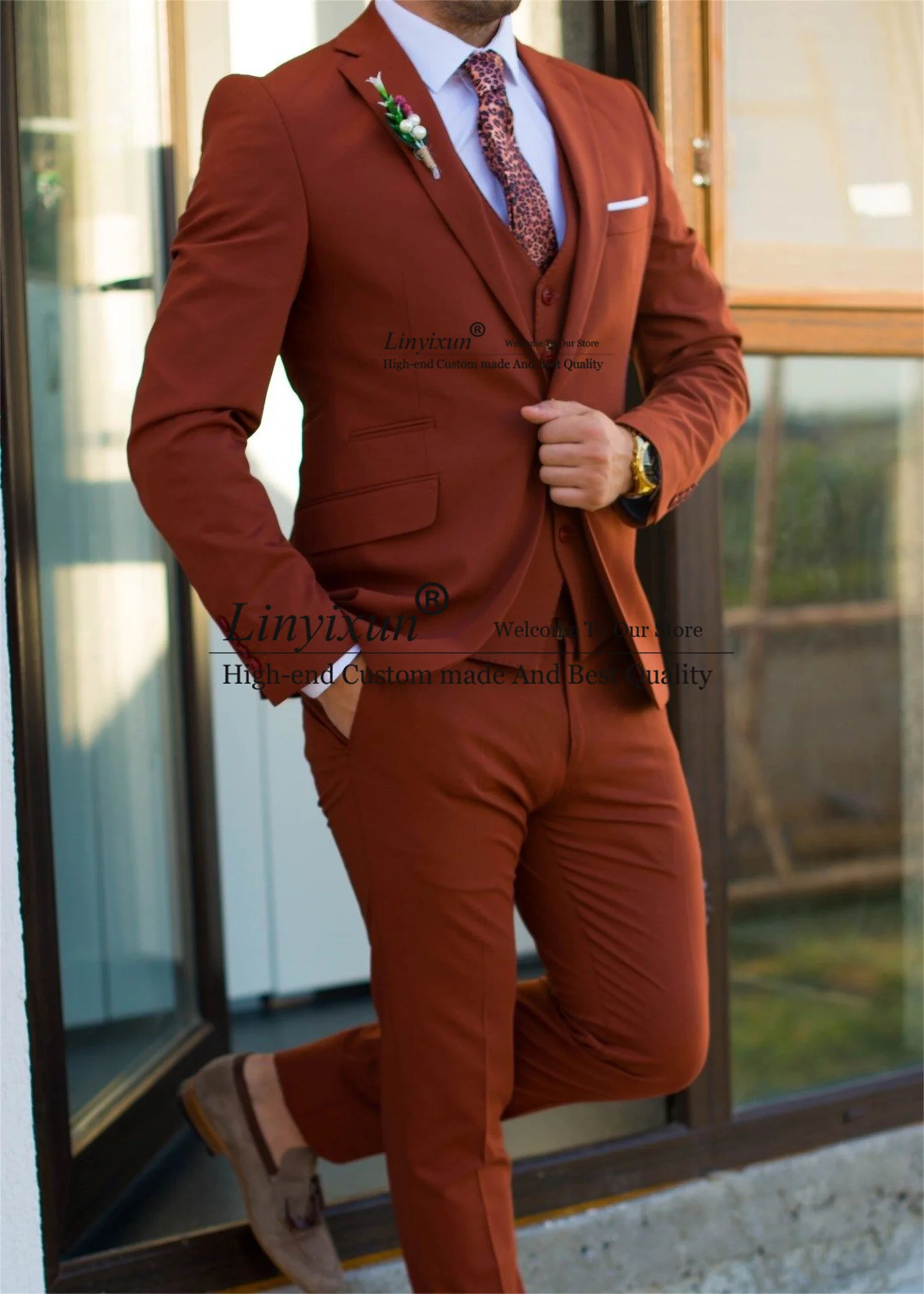 Handsome Mens Suits For Wedding Notched Lapel Groom Tuxedos Slim Fit Groomsmen Wear Blazer 3 Pieces Set Male Prom Ropa Hombre
Handsome Mens Suits For Wedding Notched Lapel Groom Tuxedos Slim Fit Groomsmen Wear Blazer 3 Pieces Set Male Prom Ropa Hombre