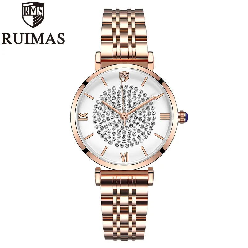 Ruimas Luxury Women Watches Casual Waterproof Stainless Steel Watches Woman Top Fashion Brand Quartz Wrist Women Watches RS538L 
Ruimas Luxury Women Watches Casual Waterproof Stainless Steel Watches Woman Top Fashion Brand Quartz Wrist Women Watches RS538L