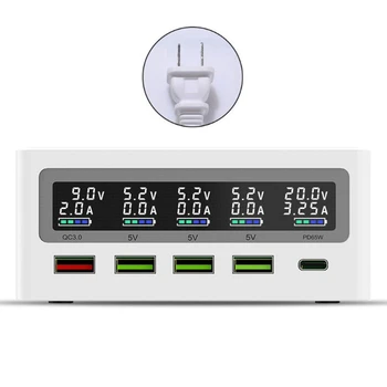 5-Port USB C Type C PD 65W Fast Charge Adapter 18W QC3.0 USB Hub Charger Station R2JB
5-Port USB C Type C PD 65W Fast Charge Adapter 18W QC3.0 USB Hub Charger Station R2JB