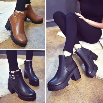 Fashion Chelsea High Fall Ankle Boots Women Solid Sewing PU Boots Square Heel Casual Elastic Band Round Toe Shoes Plus Size
Fashion Chelsea High Fall Ankle Boots Women Solid Sewing PU Boots Square Heel Casual Elastic Band Round Toe Shoes Plus Size