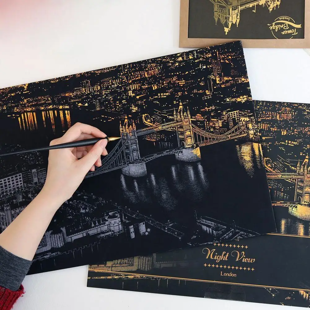 HobbyLane Bright City Decorative Painting Scratch Scraping Painting Drawing Paper Pictures Home Decoration
HobbyLane Bright City Decorative Painting Scratch Scraping Painting Drawing Paper Pictures Home Decoration
