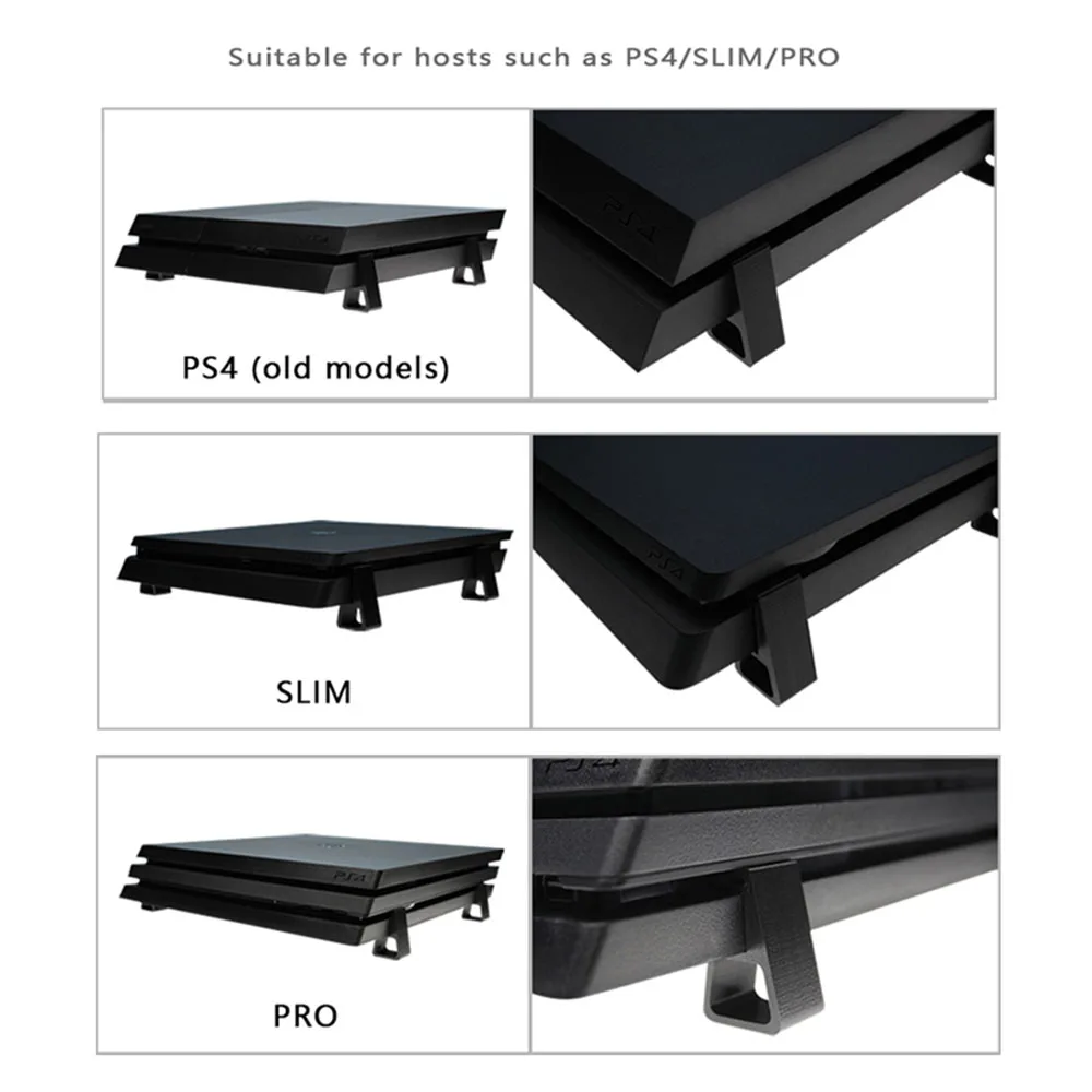 4PC Game Console Horizontal Holder Bracket Cooling Feet Desktop Stand For PlayStation4 PS4 Slim Pro Game Accessories
4PC Game Console Horizontal Holder Bracket Cooling Feet Desktop Stand For PlayStation4 PS4 Slim Pro Game Accessories