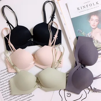 Seamless No Rims Bra Set Thick Push-up Four Corners Cup Breathable Small Chest Underwear Set
Seamless No Rims Bra Set Thick Push-up Four Corners Cup Breathable Small Chest Underwear Set