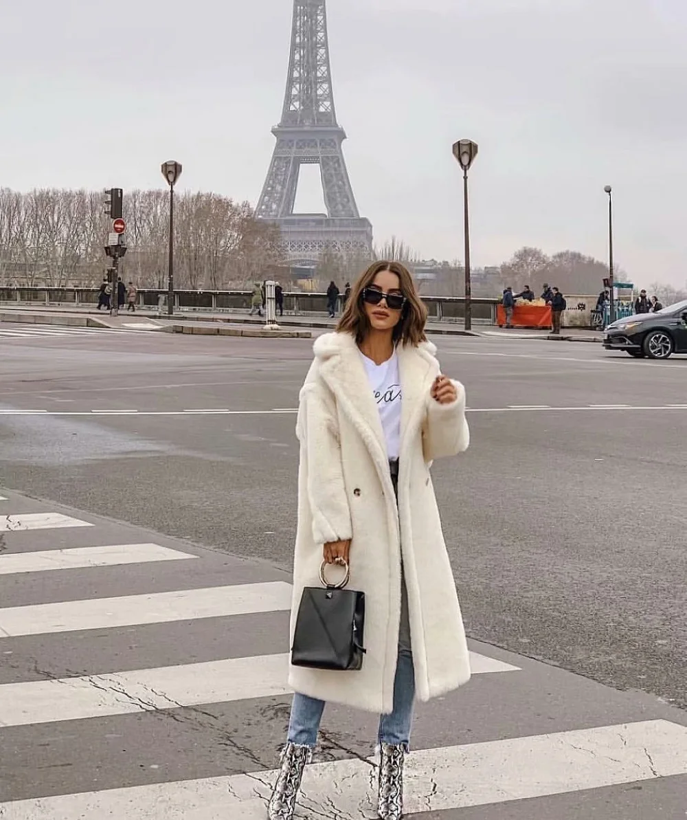 Autumn Winter Women Faux Fur Warm Cashmere Stylish Thick Coat Autumn Winter Women Faux Fur Warm Cashmere Stylish Thick Coat