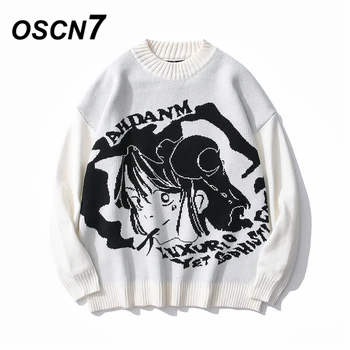 OSCN7 Funny Oversize Sweaters Men 2020 Winter High Streetwear Fashion Mens Pullovers Round Neck Vintage Sweaters D006 
OSCN7 Funny Oversize Sweaters Men 2020 Winter High Streetwear Fashion Mens Pullovers Round Neck Vintage Sweaters D006