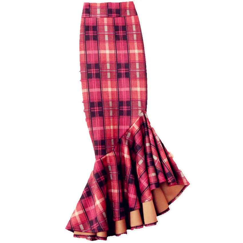 Plus Size 4XL!Fashion Long Mid-calf Skirt Women Mermaid Style Stretch Ladies High Waist Suede Skirt Plaid Skirts
Plus Size 4XL!Fashion Long Mid-calf Skirt Women Mermaid Style Stretch Ladies High Waist Suede Skirt Plaid Skirts
