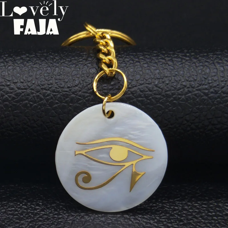 2019 Fashion Ancient God Horus Eye Stainless Steel Shell Keyring for Women Gold Color Key Chains Jewelry llavero mujer K77679B
2019 Fashion Ancient God Horus Eye Stainless Steel Shell Keyring for Women Gold Color Key Chains Jewelry llavero mujer K77679B