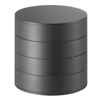 Creative Jewelry Storage Box 4 Layers Cylinder Rotation Desktop Jewelry Case Container (Black)
Creative Jewelry Storage Box 4 Layers Cylinder Rotation Desktop Jewelry Case Container (Black)